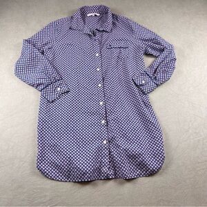Victoria's Secret Purple Geometric Button-Front Nightshirt